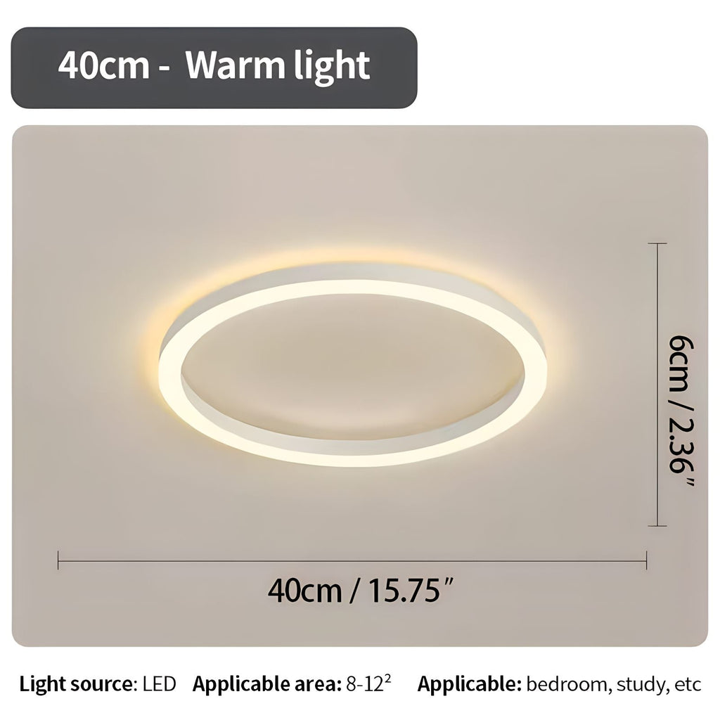 Nordic Circular LED Ceiling Light For Bedroom Decor