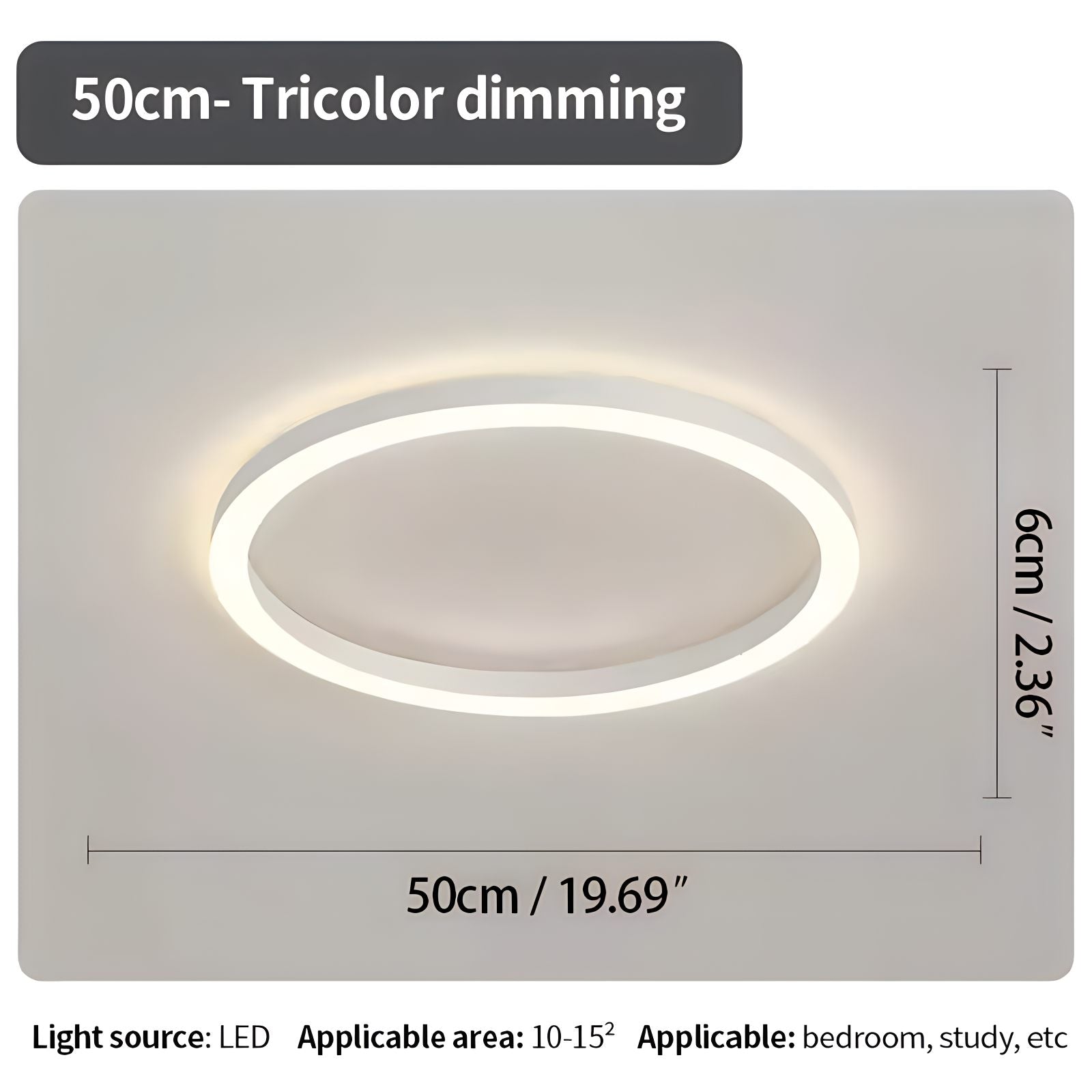 Nordic Circular LED Ceiling Light For Bedroom Decor