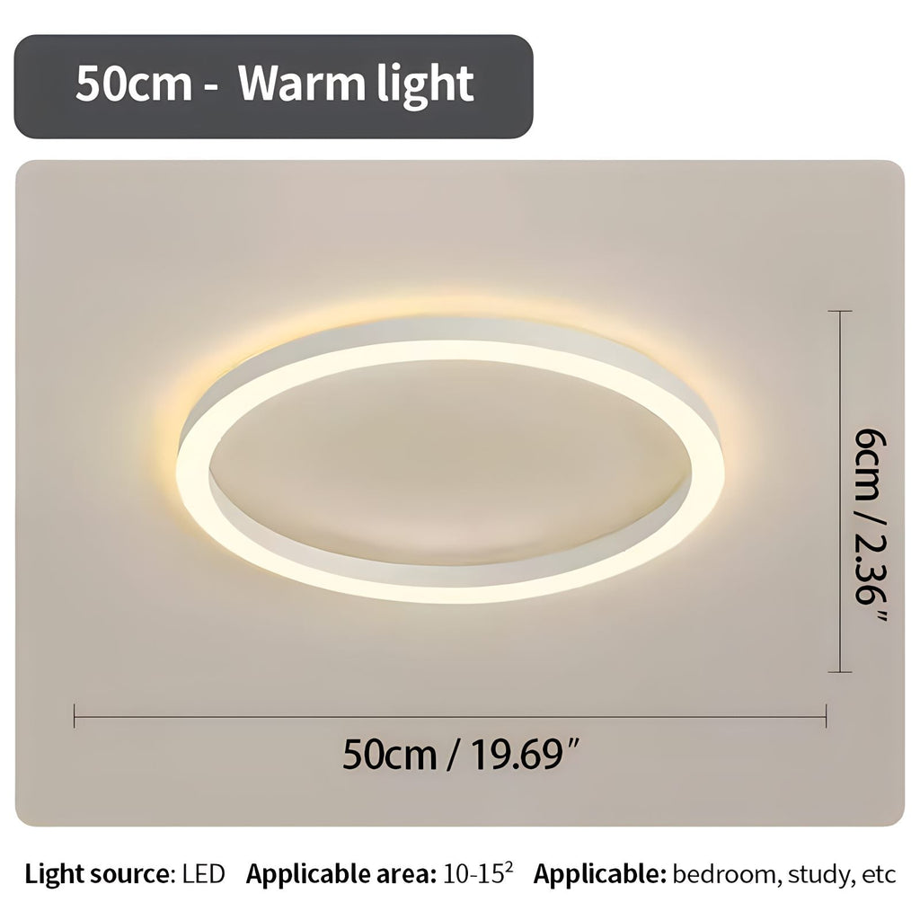 Nordic Circular LED Ceiling Light For Bedroom Decor