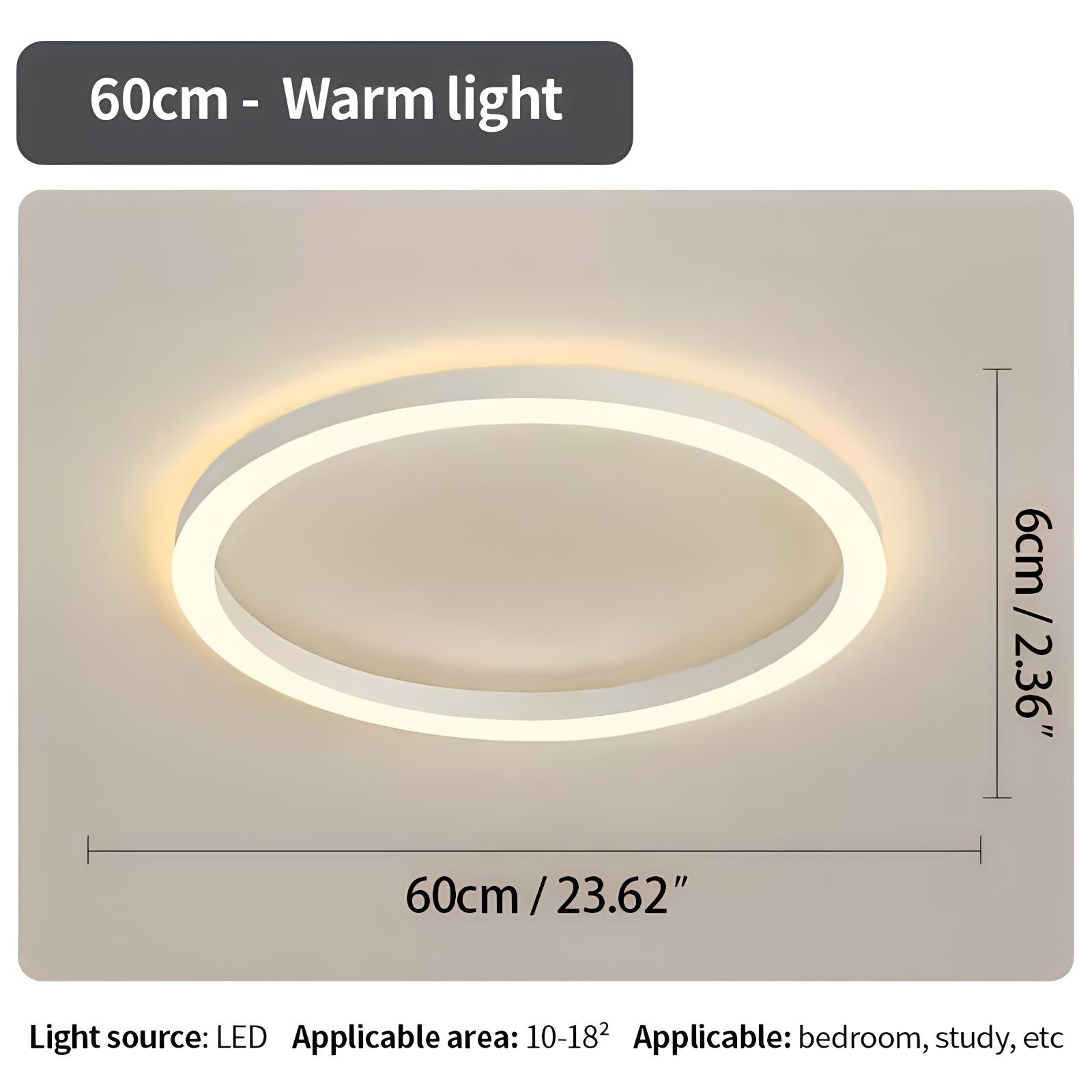 Nordic Circular LED Ceiling Light For Bedroom Decor