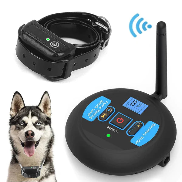 Wireless Dog Fence System With Adjustable Range And Waterproof Outdoor Use
