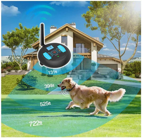 Wireless Dog Fence System With Adjustable Range And Waterproof Outdoor Use