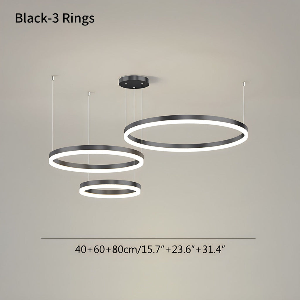 Sleek Ring Chandelier Wireless Ceiling Light With Built In LED