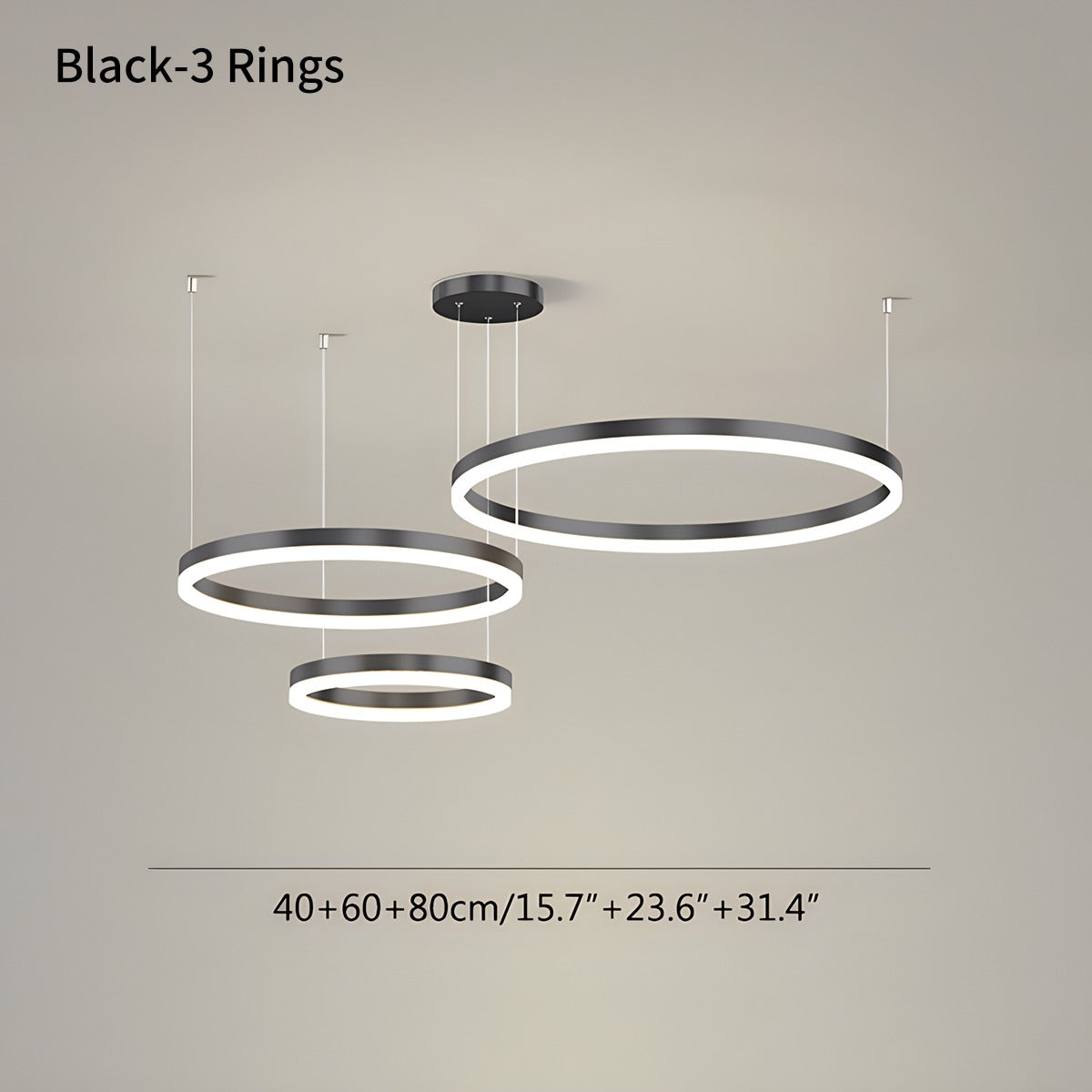 Sleek Ring Chandelier Wireless Ceiling Light With Built In LED