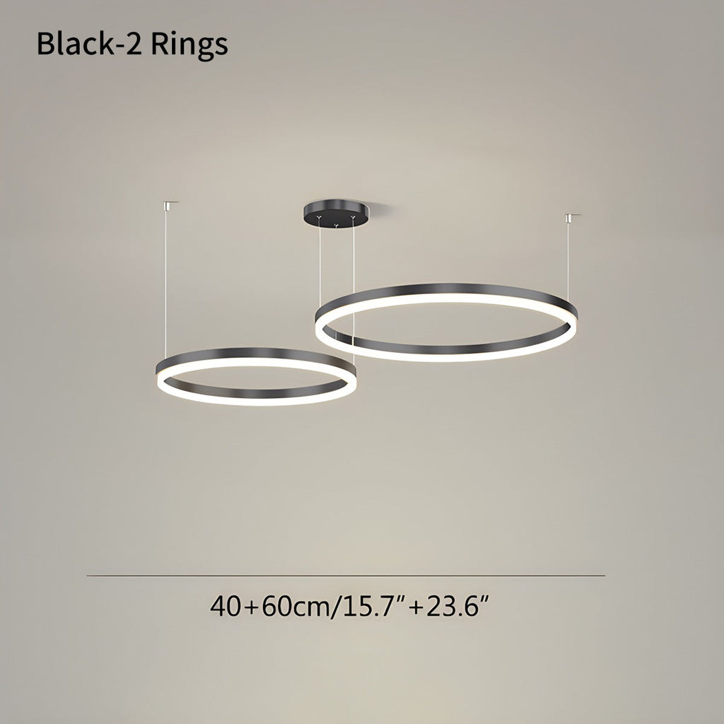 Sleek Ring Chandelier Wireless Ceiling Light With Built In LED