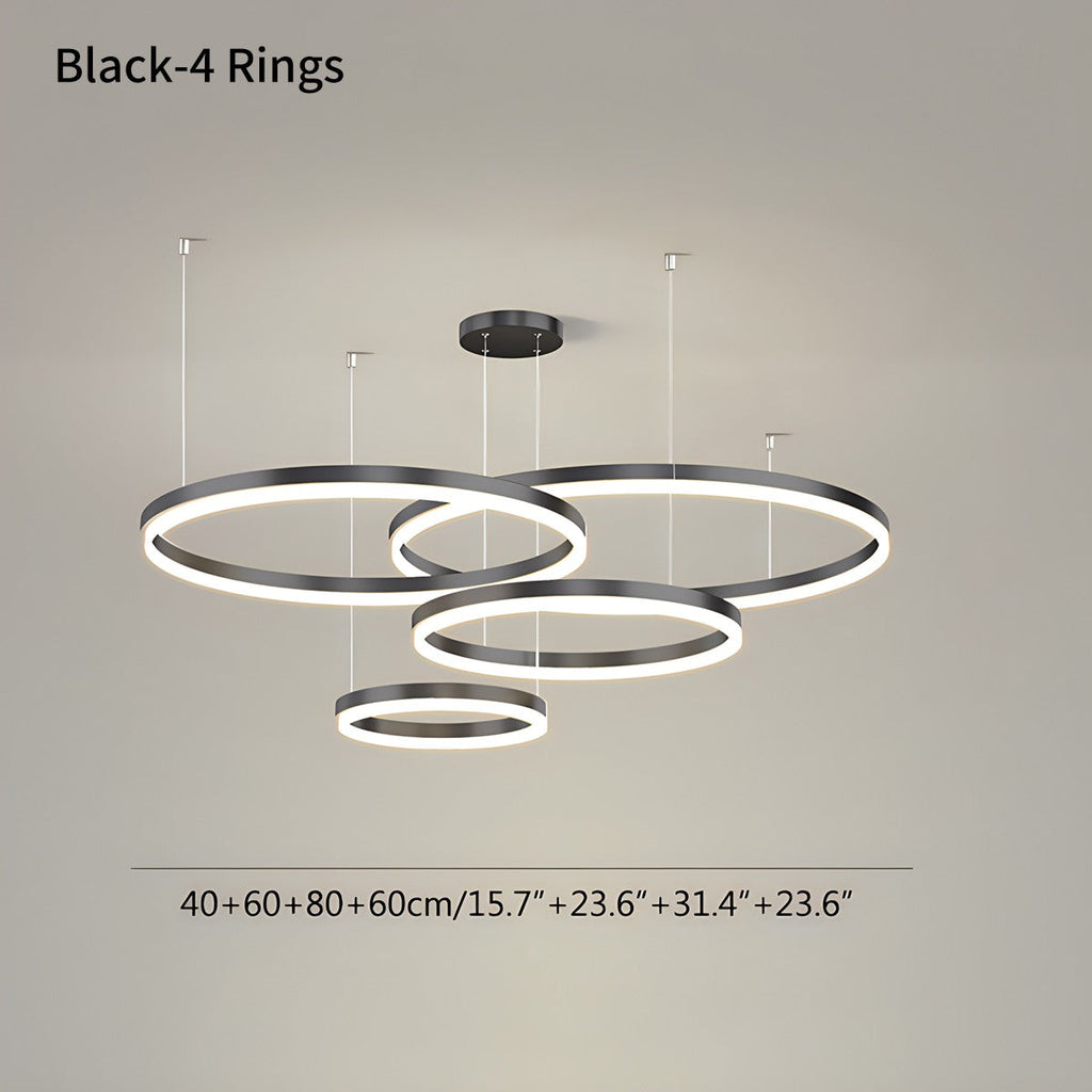 Sleek Ring Chandelier Wireless Ceiling Light With Built In LED