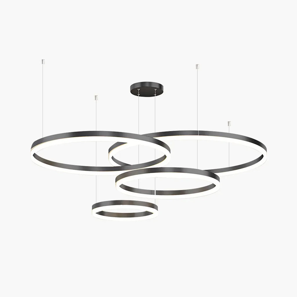 Sleek Ring Chandelier Wireless Ceiling Light With Built In LED