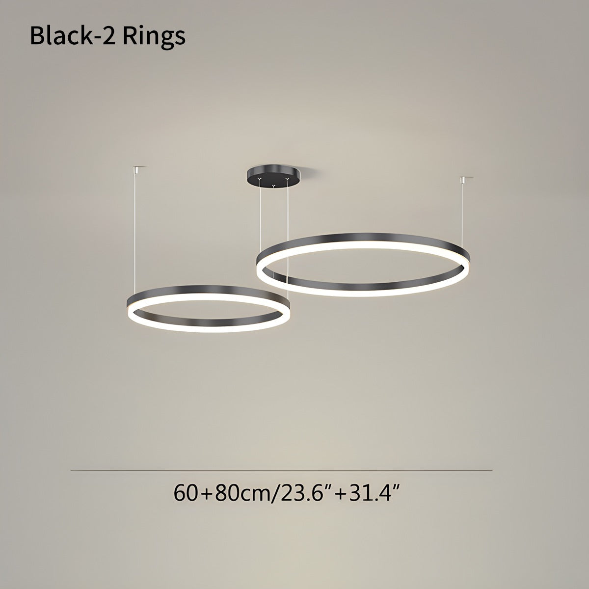 Sleek Ring Chandelier Wireless Ceiling Light With Built In LED