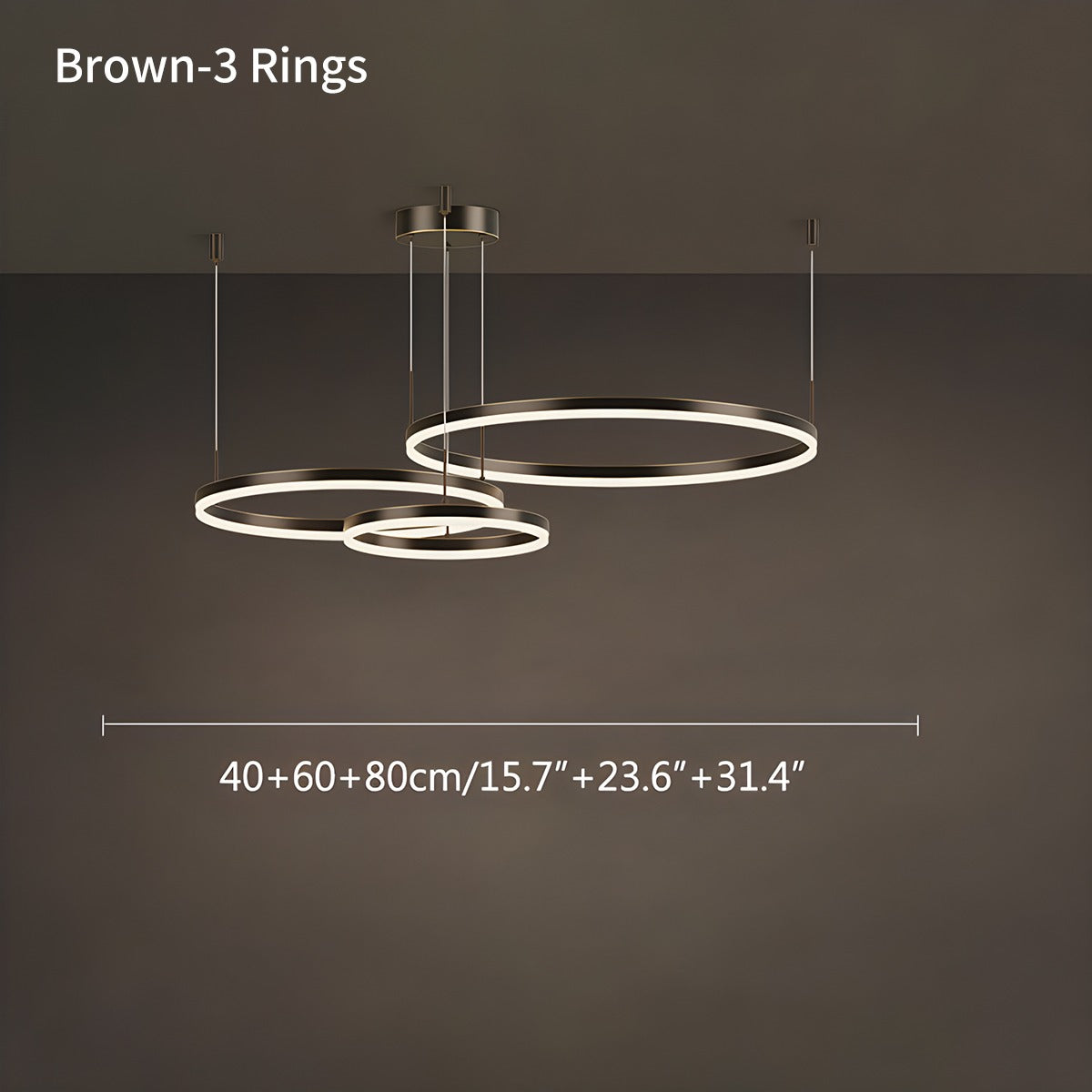 Sleek Ring Chandelier Wireless Ceiling Light With Built In LED