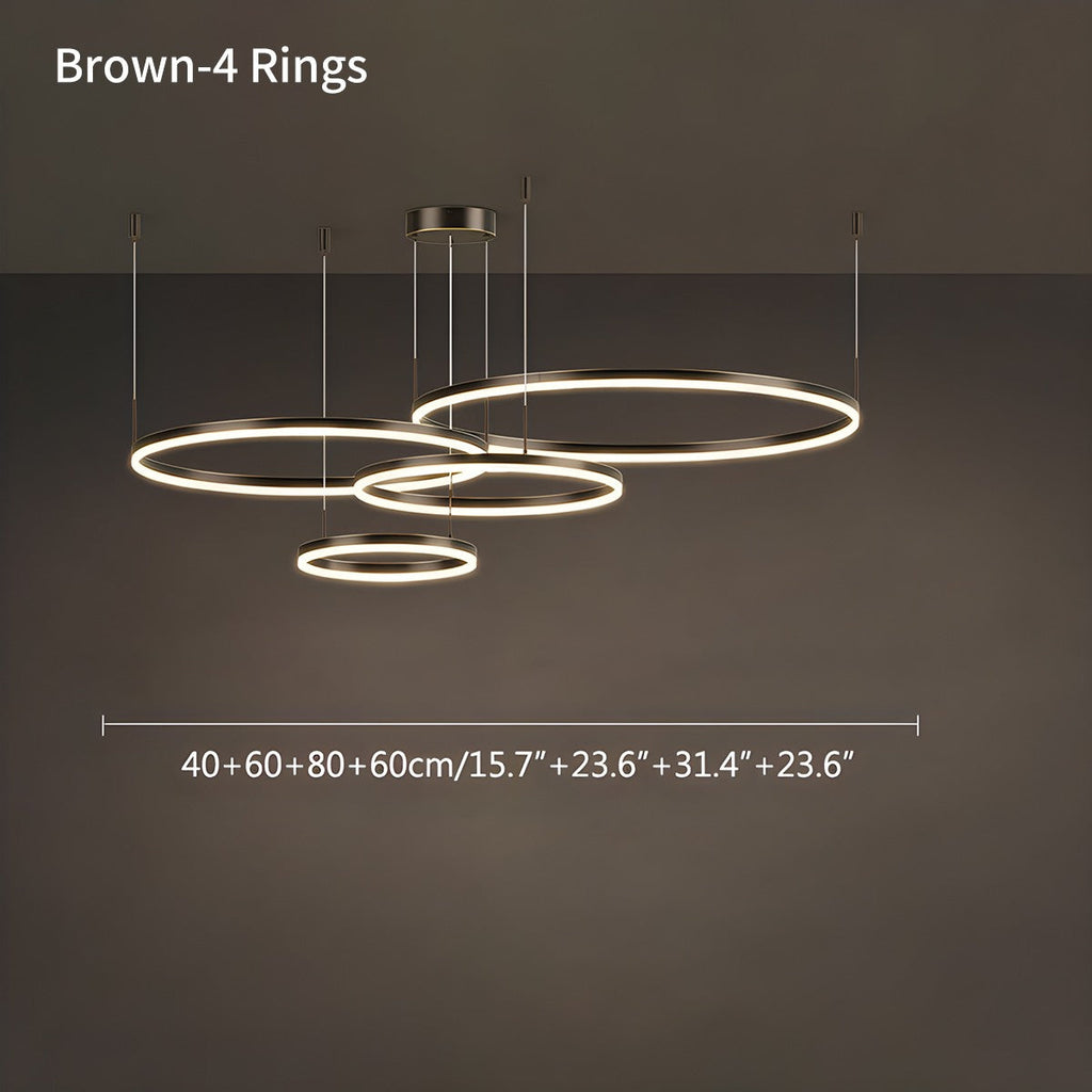 Sleek Ring Chandelier Wireless Ceiling Light With Built In LED