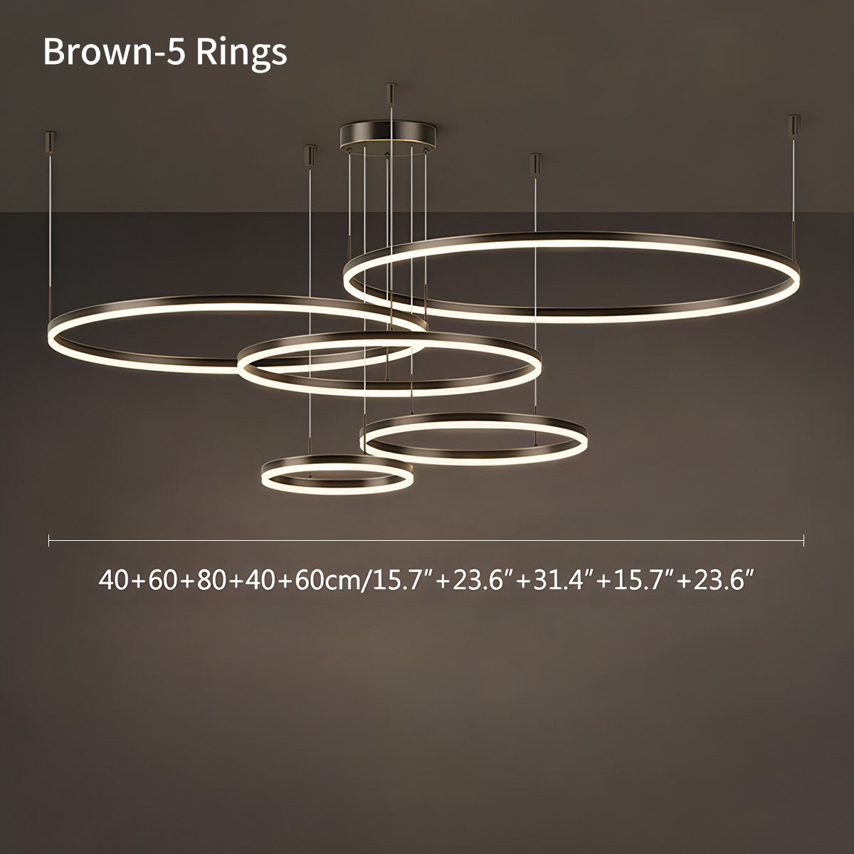 Sleek Ring Chandelier Wireless Ceiling Light With Built In LED