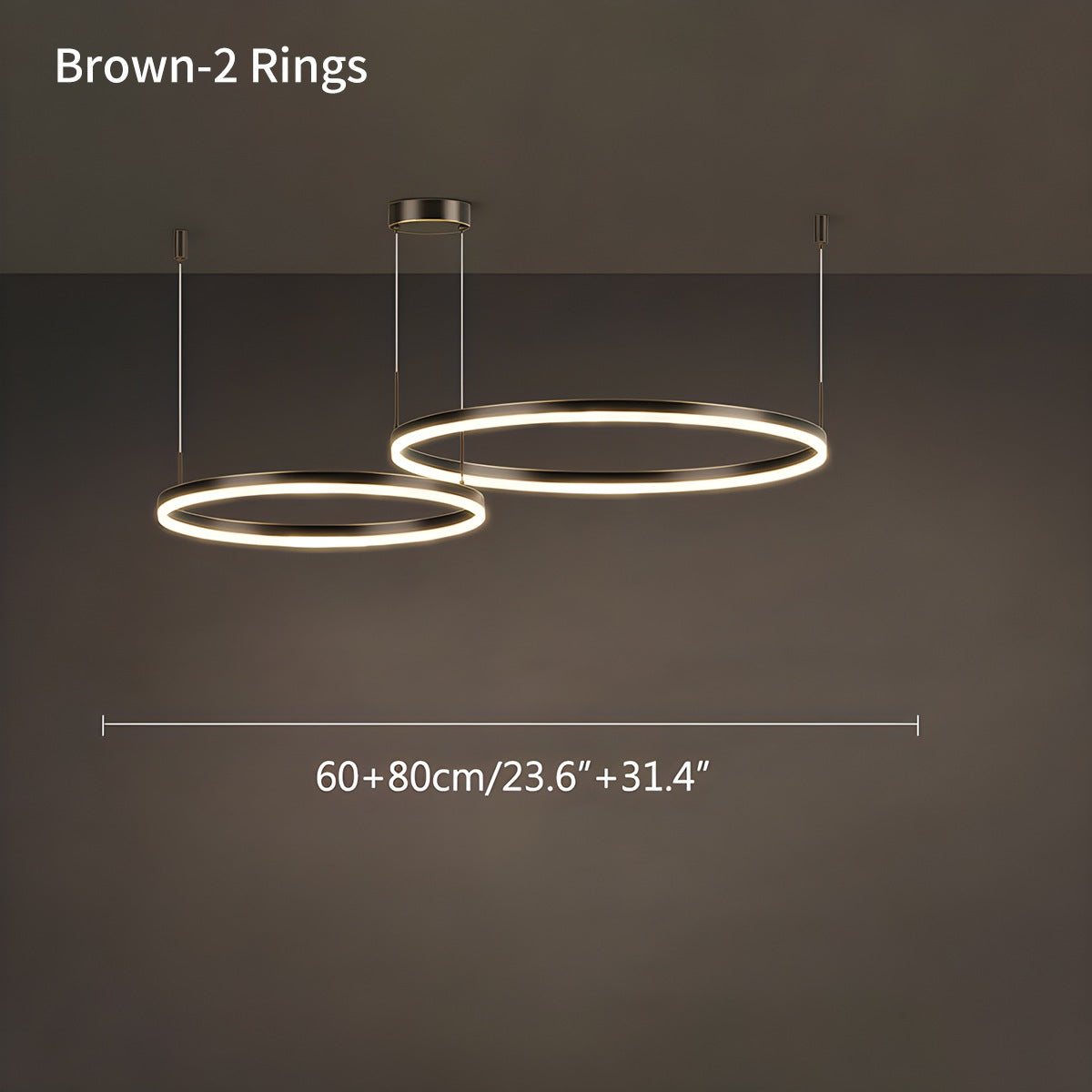 Sleek Ring Chandelier Wireless Ceiling Light With Built In LED
