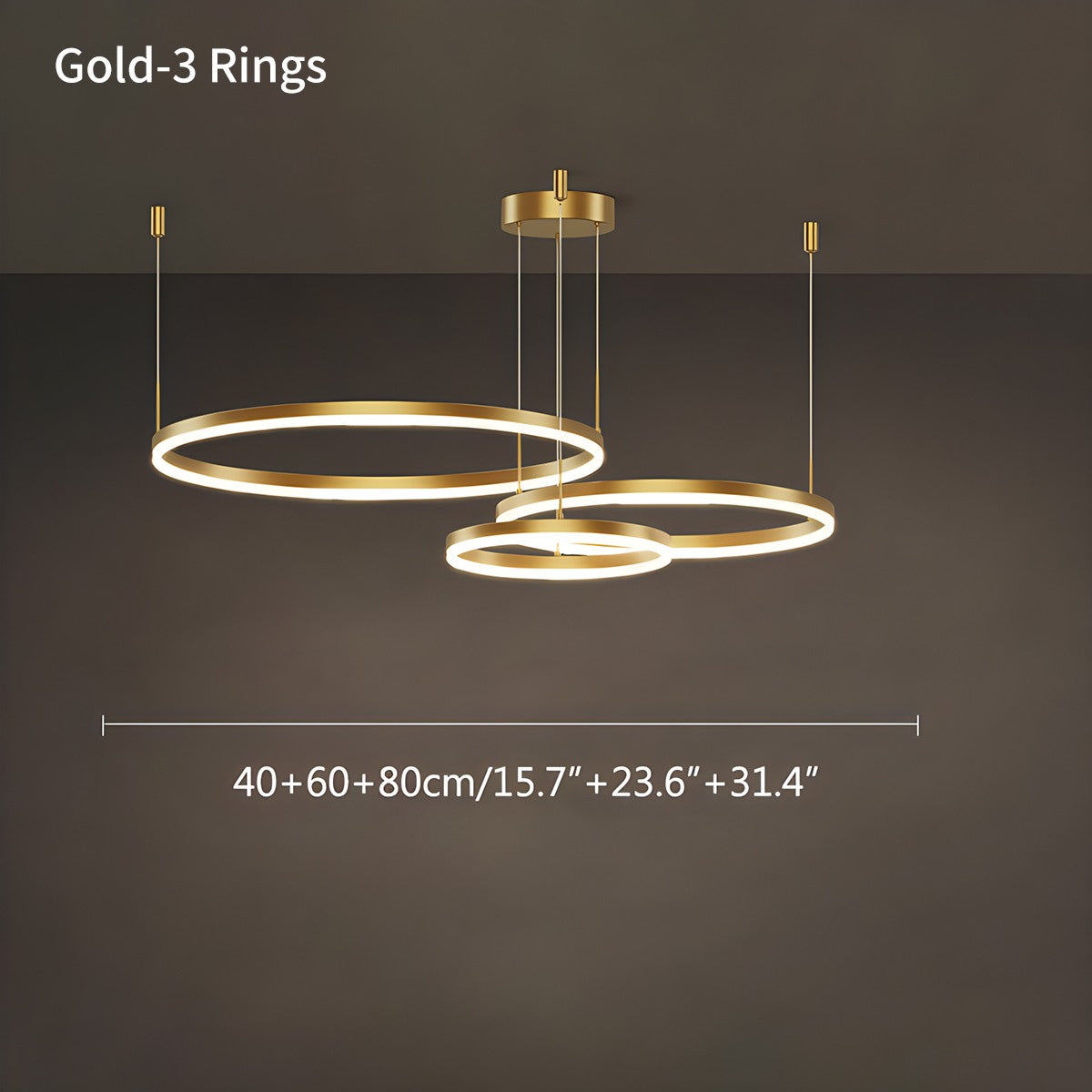 Sleek Ring Chandelier Wireless Ceiling Light With Built In LED