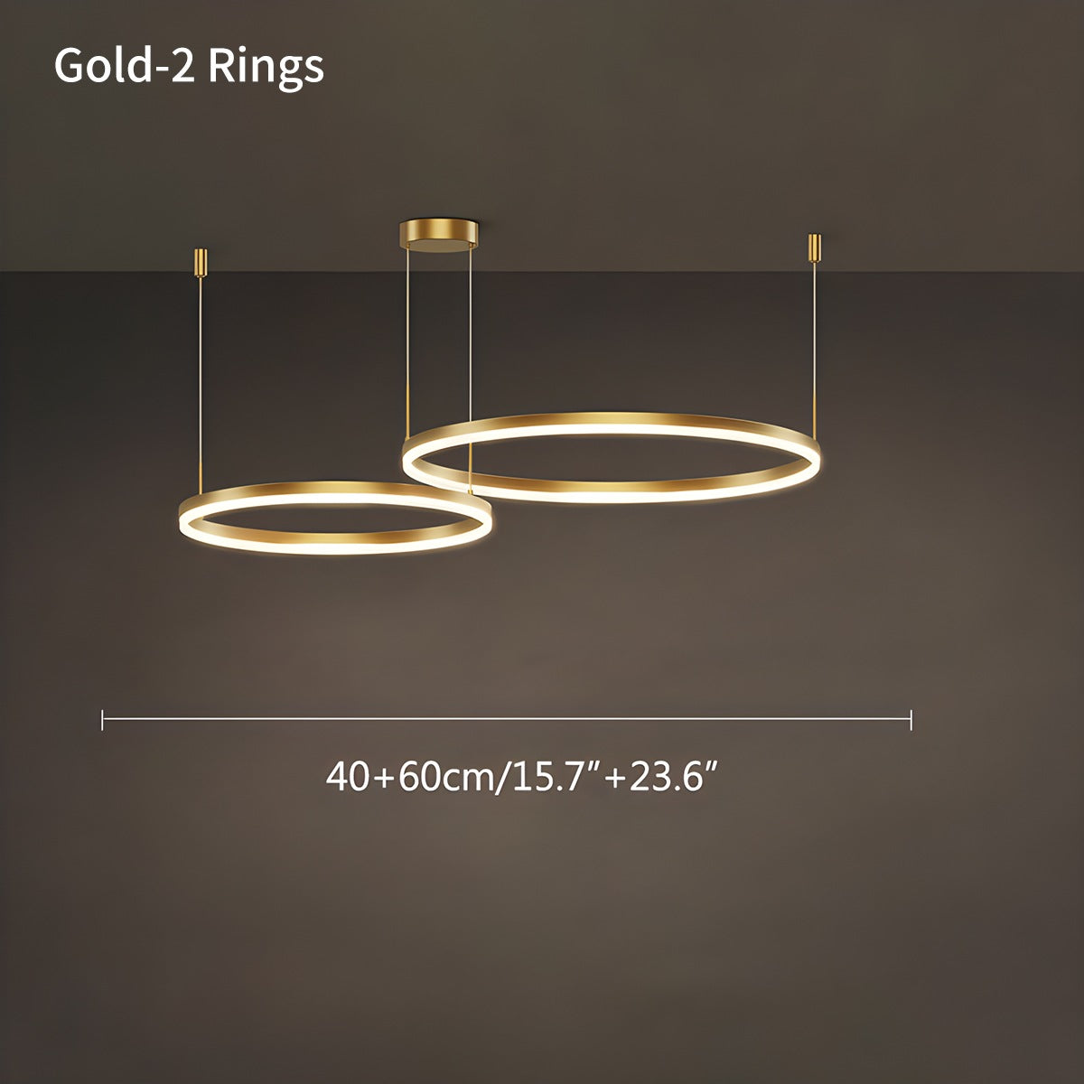 Sleek Ring Chandelier Wireless Ceiling Light With Built In LED