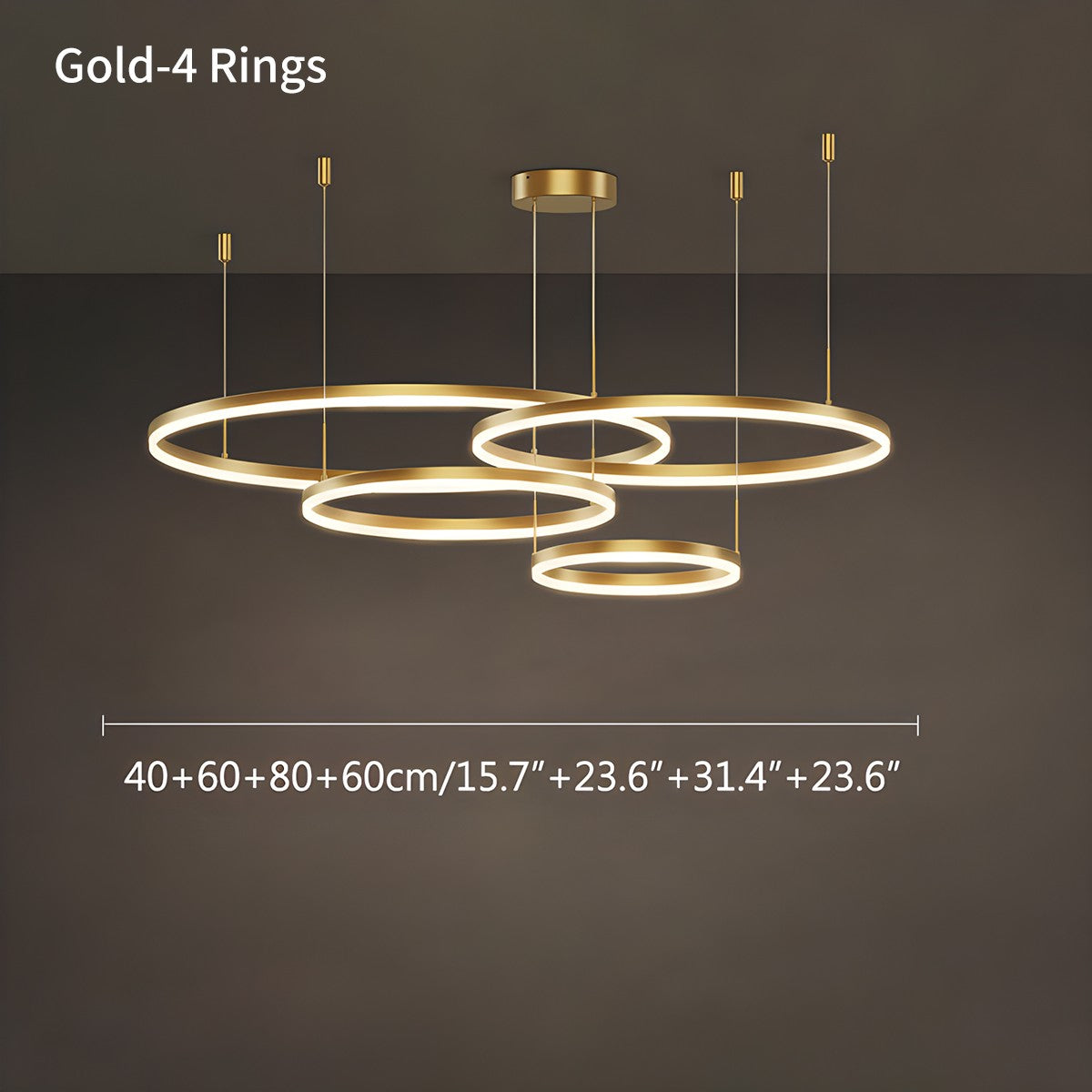Sleek Ring Chandelier Wireless Ceiling Light With Built In LED