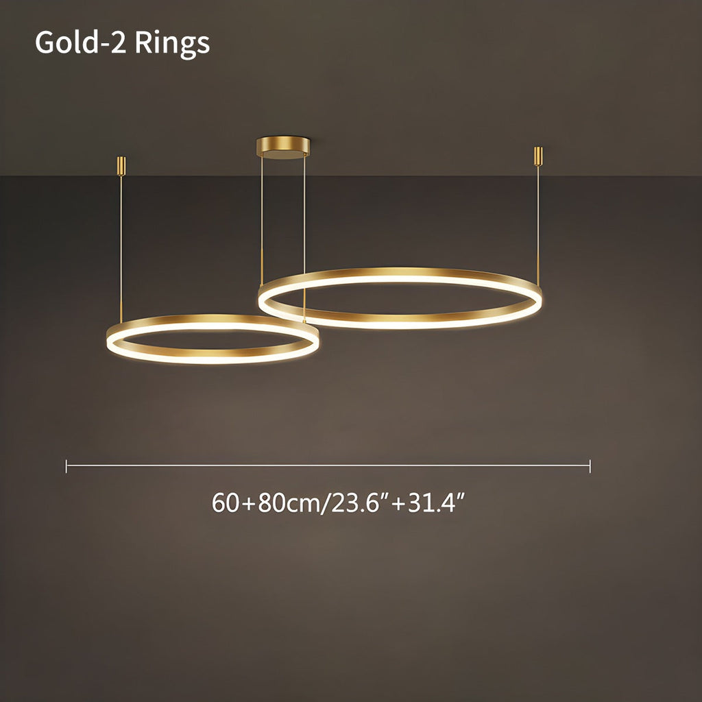Sleek Ring Chandelier Wireless Ceiling Light With Built In LED