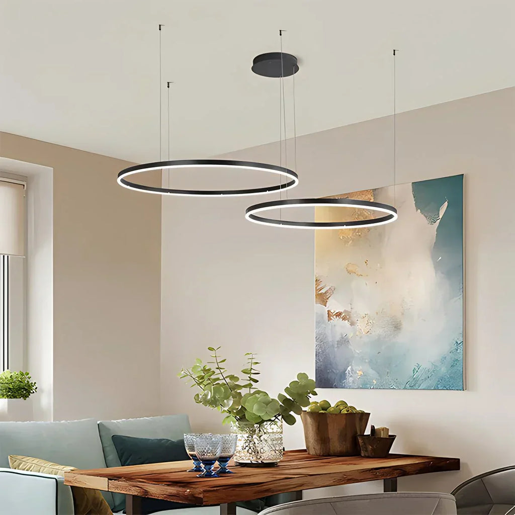 Sleek Ring Chandelier Wireless Ceiling Light With Built In LED