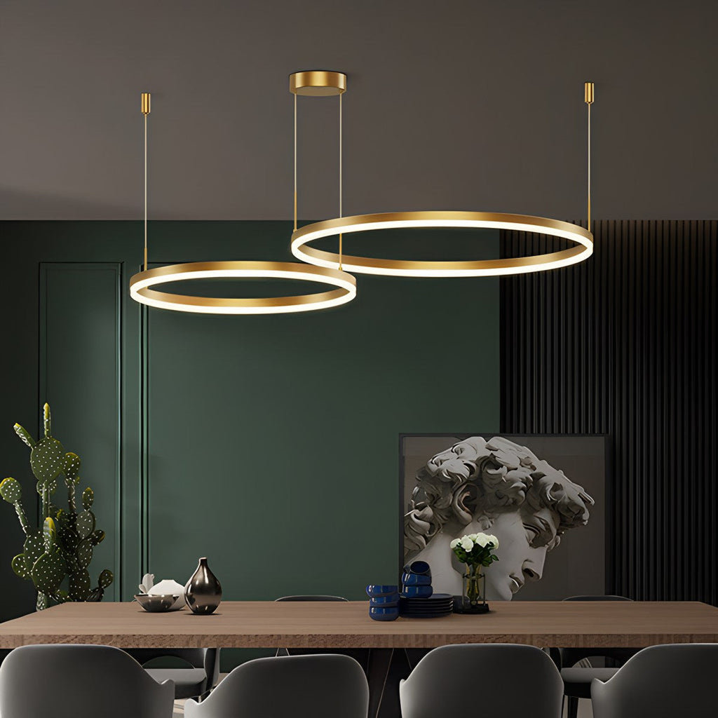 Sleek Ring Chandelier Wireless Ceiling Light With Built In LED