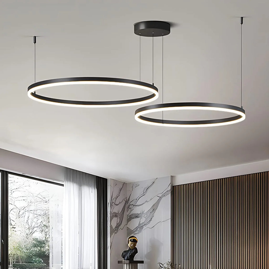 Sleek Ring Chandelier Wireless Ceiling Light With Built In LED