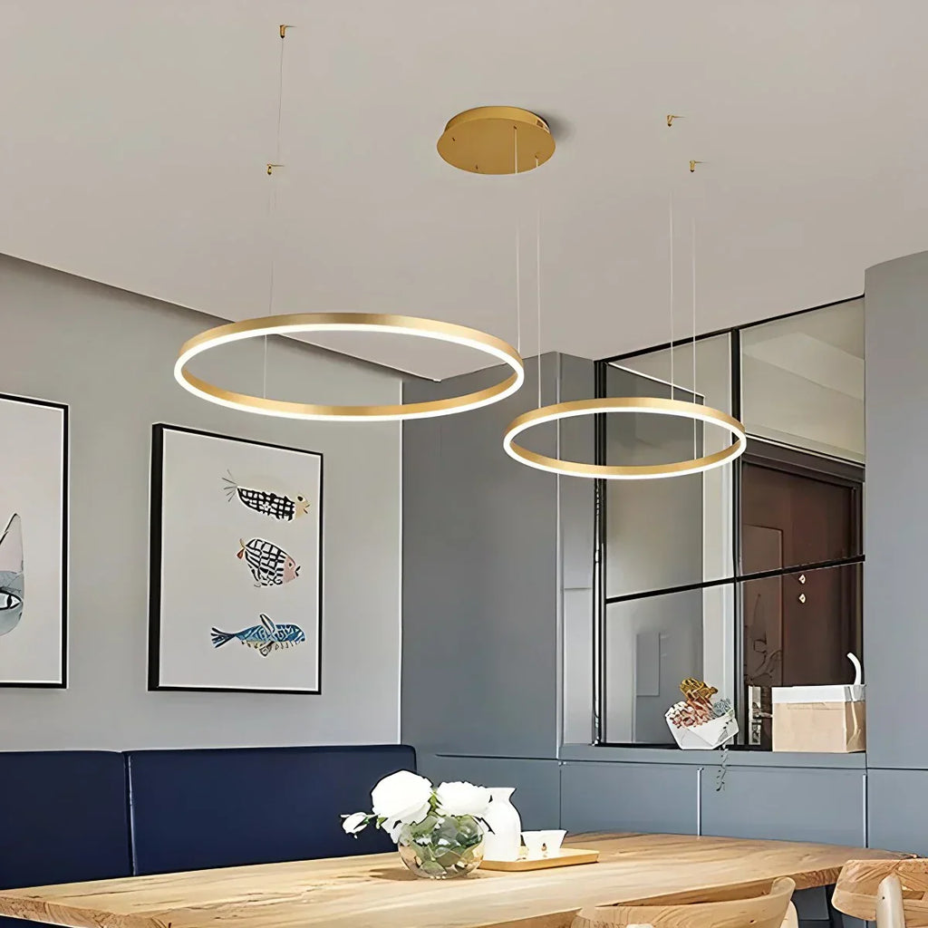 Sleek Ring Chandelier Wireless Ceiling Light With Built In LED