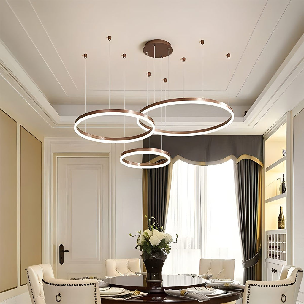 Sleek Ring Chandelier Wireless Ceiling Light With Built In LED