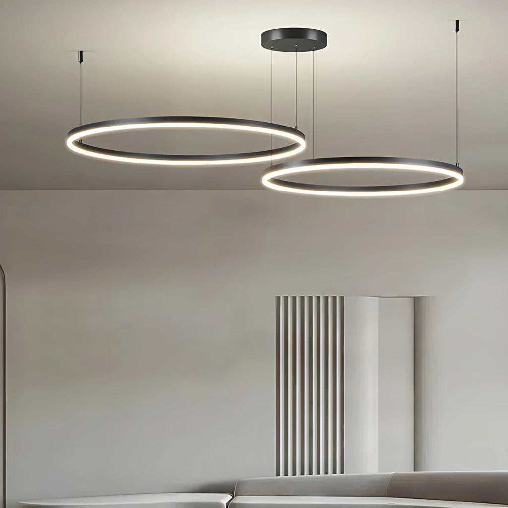 Sleek Ring Chandelier Wireless Ceiling Light With Built In LED