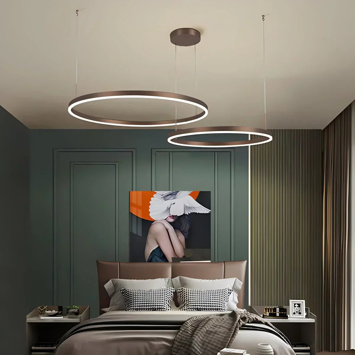 Sleek Ring Chandelier Wireless Ceiling Light With Built In LED