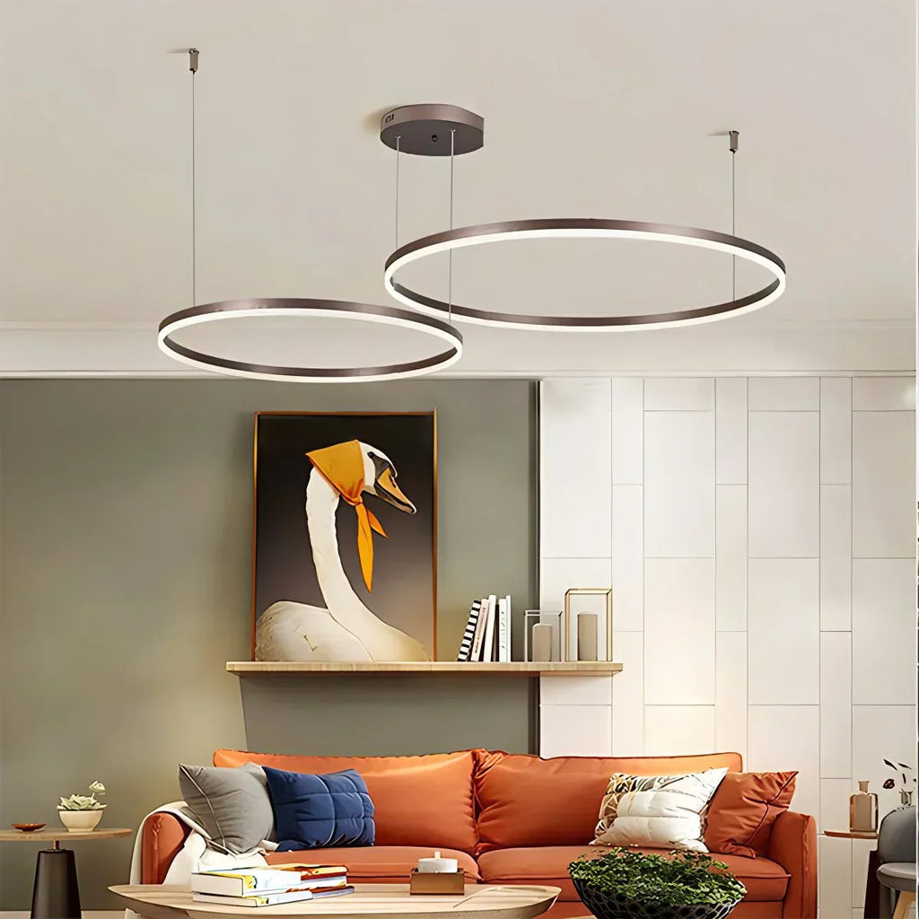 Sleek Ring Chandelier Wireless Ceiling Light With Built In LED