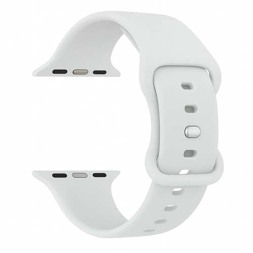 Apple Watch White Classic Silicone Band Replacement Strap