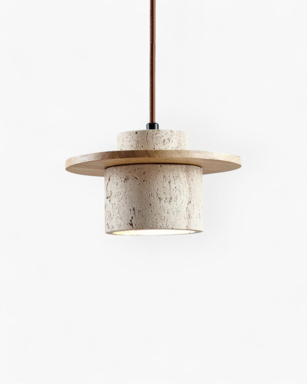 Coren Travertine Stone Pendant Light With Rustic Glow