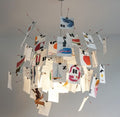 Ingo Maurer Zettel DIY Chandelier With Customizable Panels For Personalized Indoor Lighting