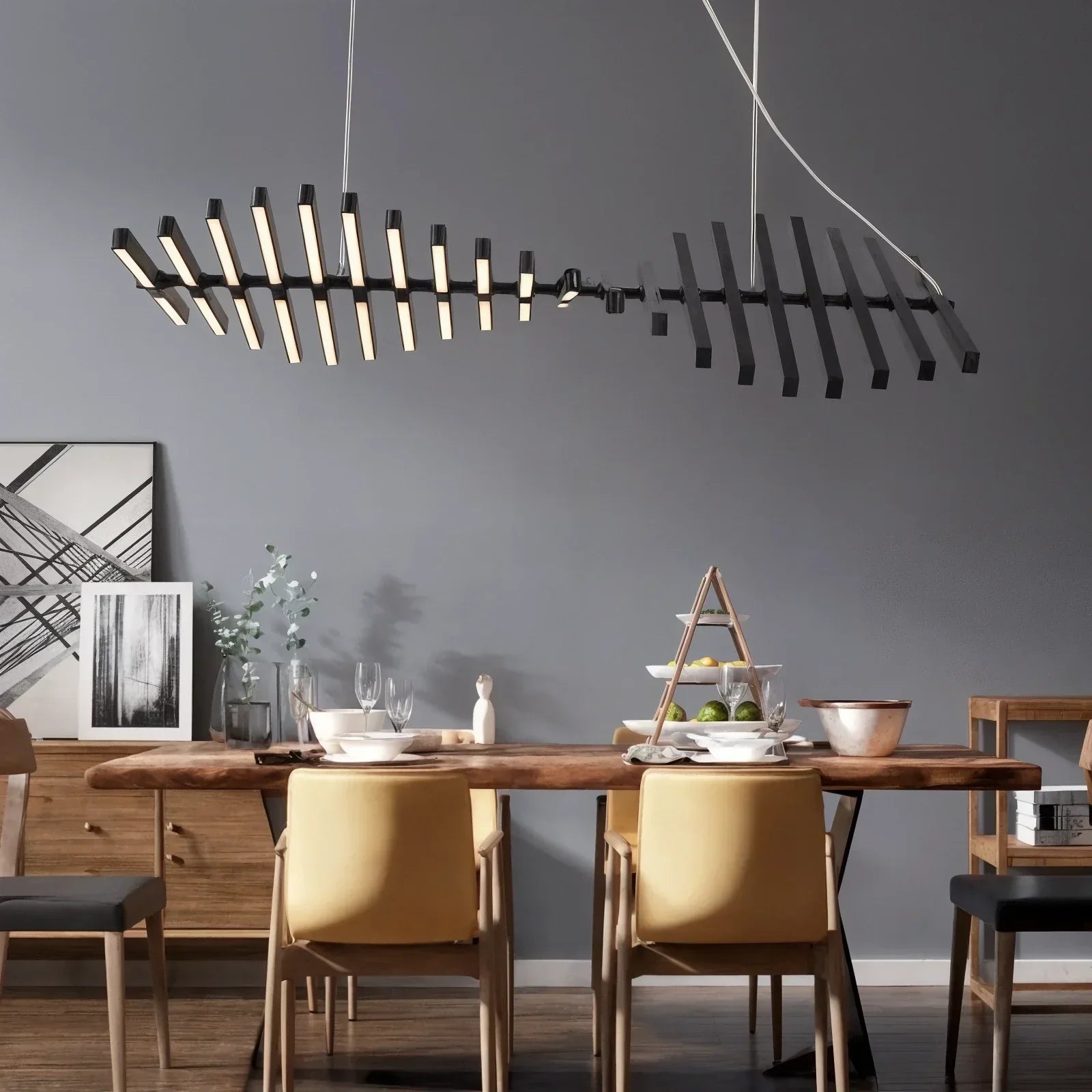Zylara Modern LED Chandelier With Adjustable Lighting For Kitchens And Indoors