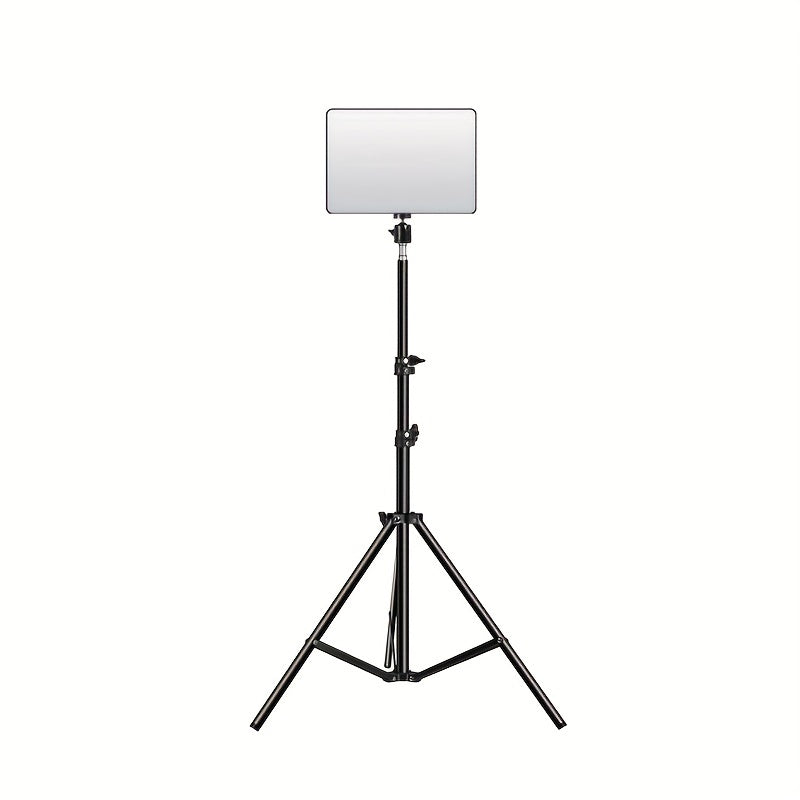 LED Studio Lighting Stand With An Adjustable Aluminum Tripod And Studio Lamp