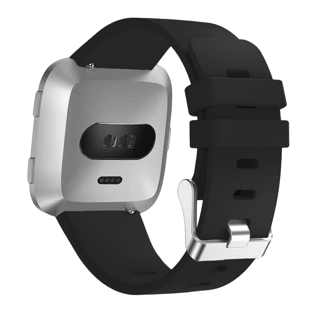 Fitbit Versa And Versa 2 Black Silicone Wrist Strap