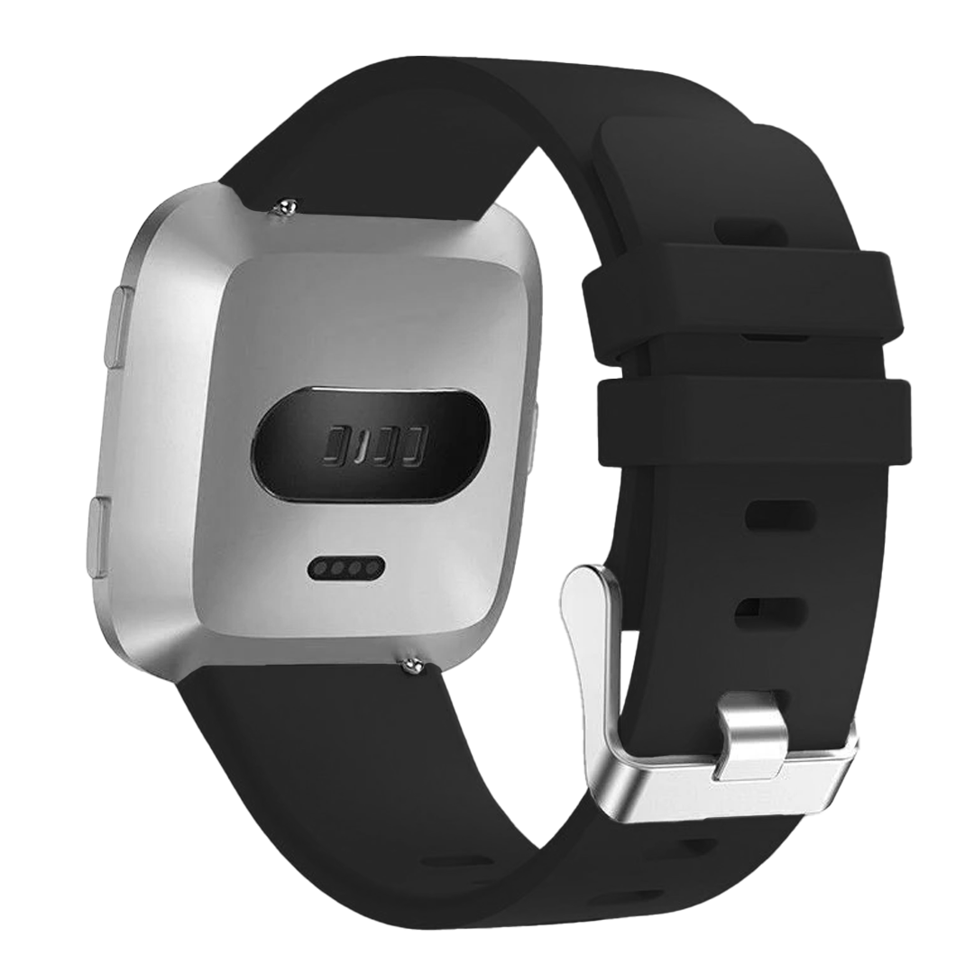 Fitbit Versa And Versa 2 Black Silicone Wrist Strap