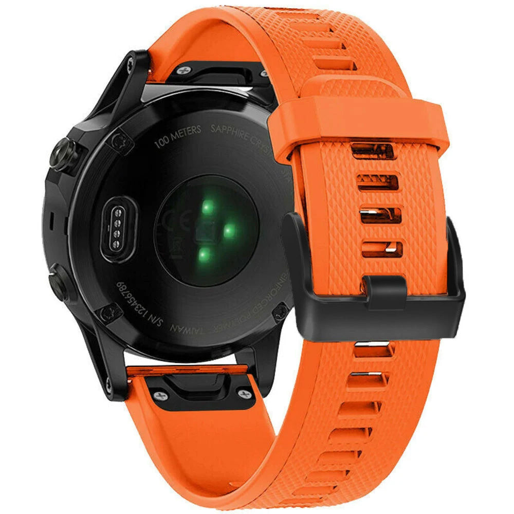 Garmin Fenix 7 Orange Silicone Replacement Wrist Band