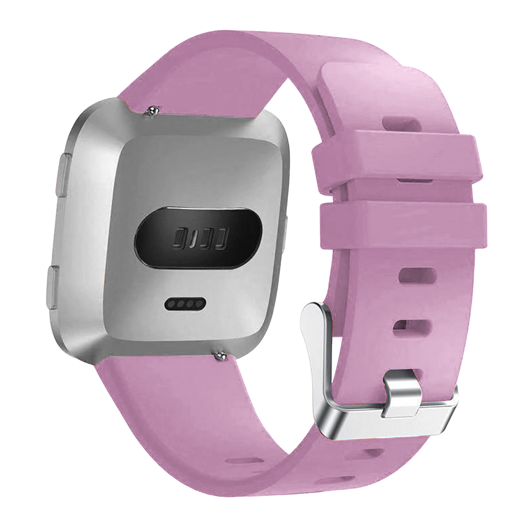 Pink Silicone Watch Band For Fitbit Versa, Versa 2 Smartwatch