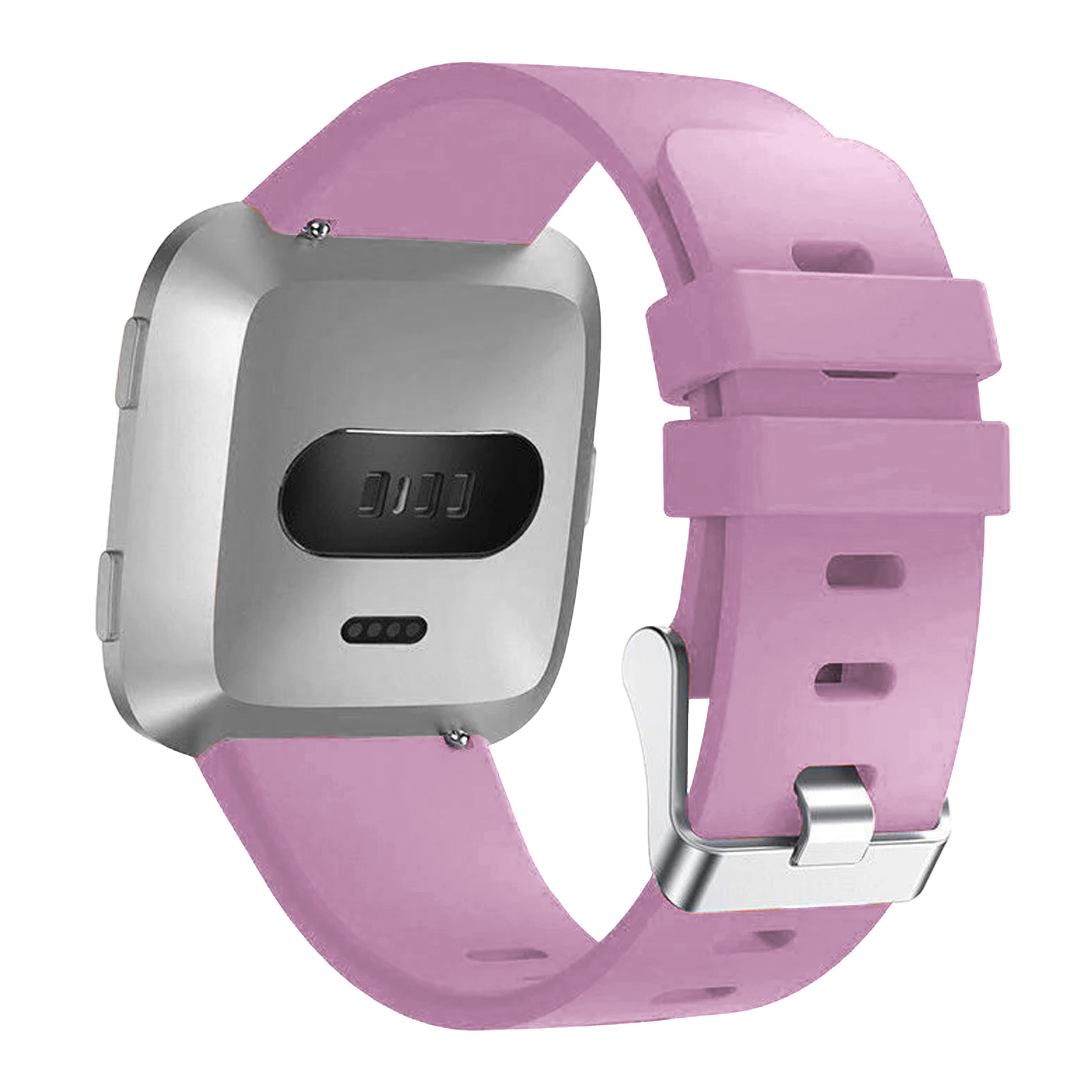 Pink Silicone Watch Band For Fitbit Versa, Versa 2 Smartwatch