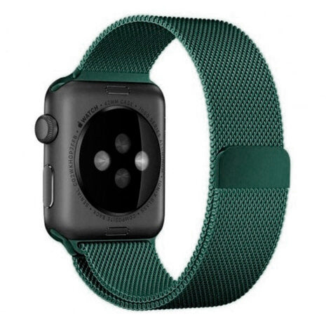 Apple Watch Milanese Style Strap In Dark Green Shade
