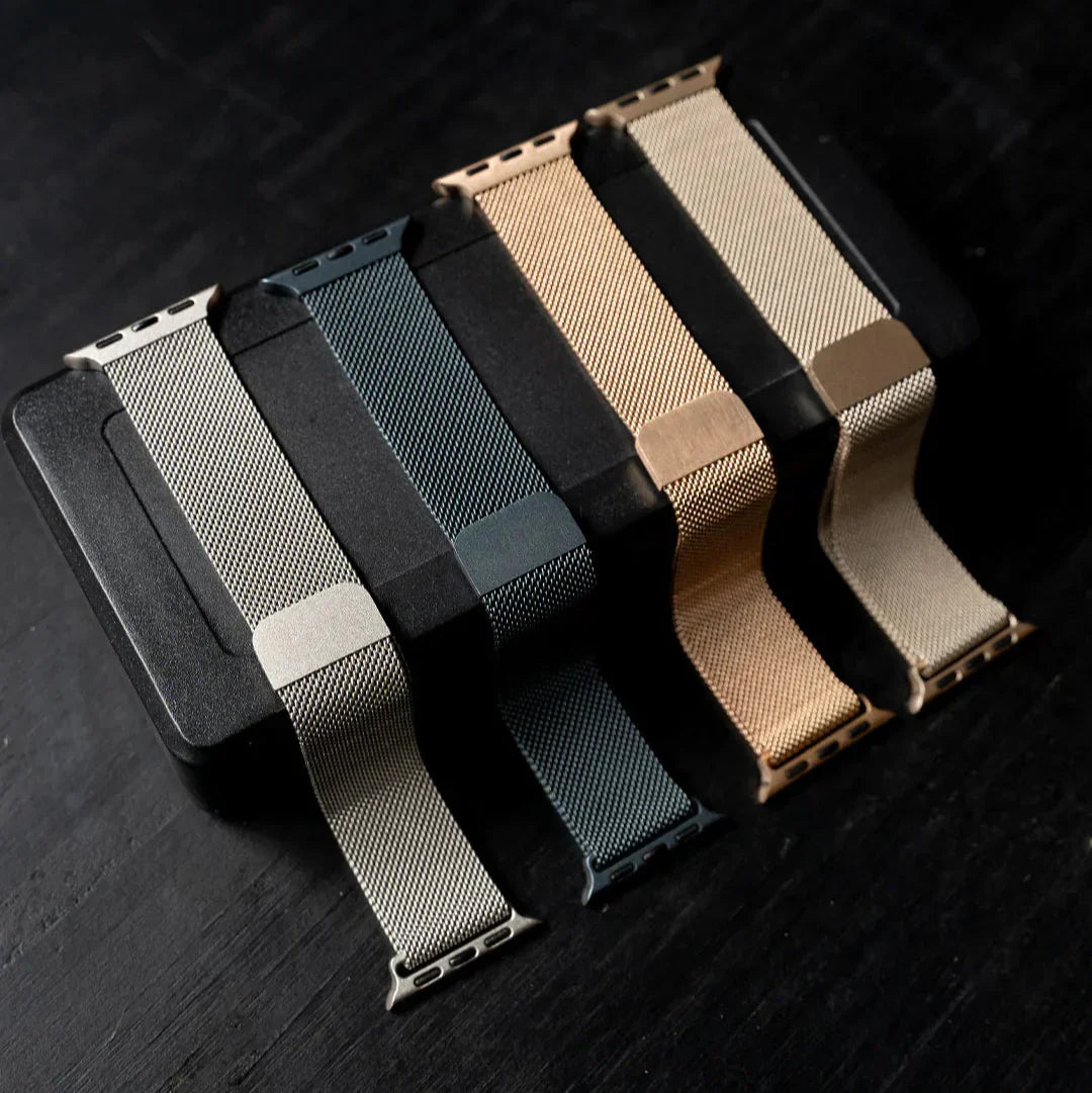 Premium Accessory For Apple Watch Silver Milanese Band