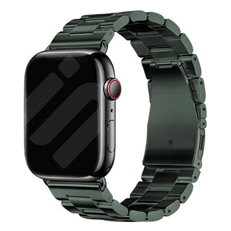 Apple Watch Stainless Steel Band In Dark Green Finish