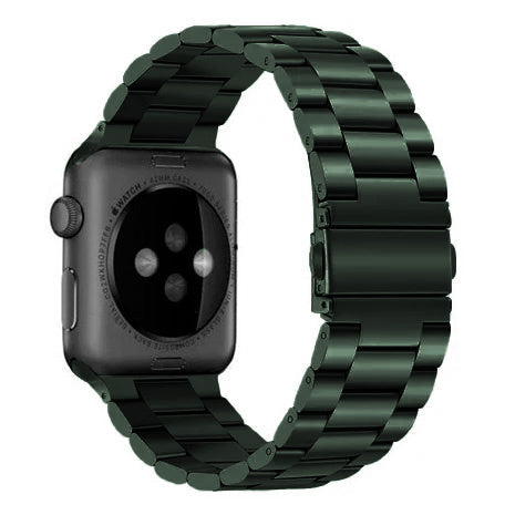 Apple Watch Stainless Steel Band In Dark Green Finish