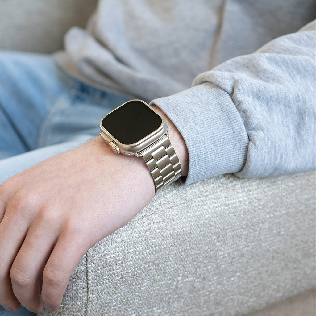 Apple Watch Stainless Steel Band With Silver Finish For Apple Watch