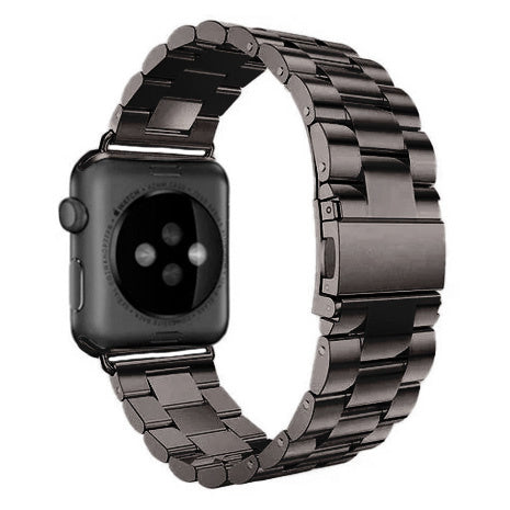 Apple Watch Black Stainless Steel Band With Folding Clasp