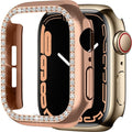 Rose Gold Diamond PC Hard Case Apple Watch Accessory
