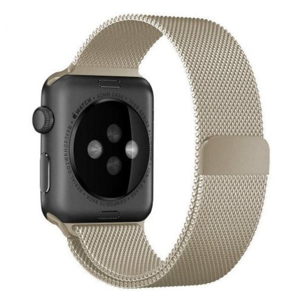 Champagne Finish Milanese Strap For Apple Watch Edition