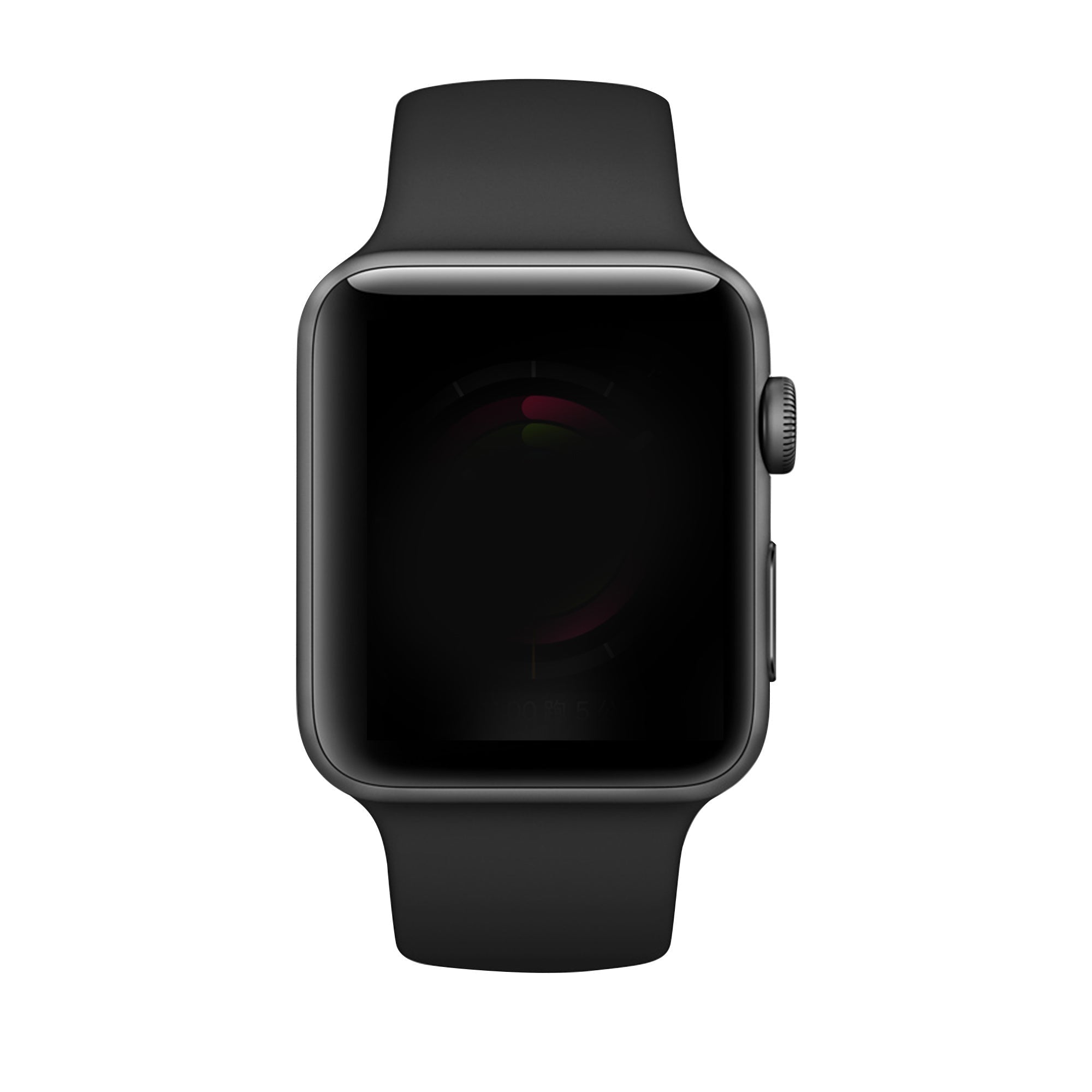 Silicone Strap Apple Watch With Buckle In Black Finish