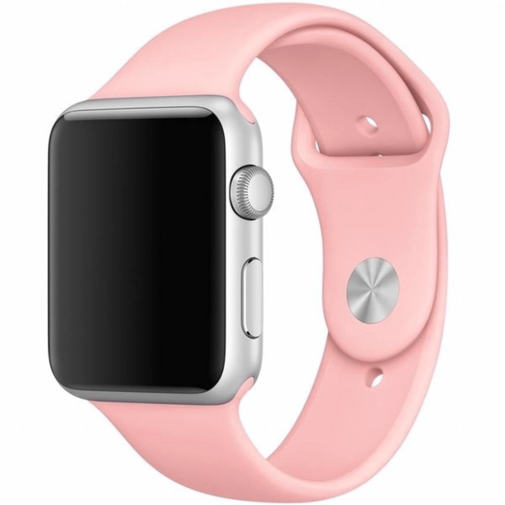 Pink Silicone Band For Apple Watch Compatible Strap