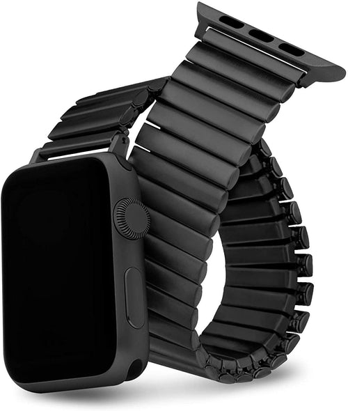 Apple Watch Black Steel Elastic Strap Replacement Band