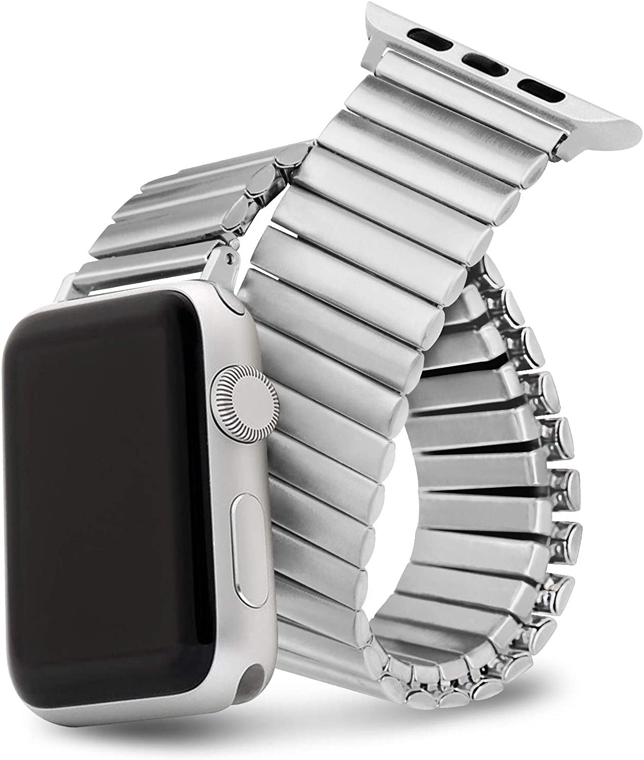 Apple Watch Silver Elastic Band Stainless Steel Band